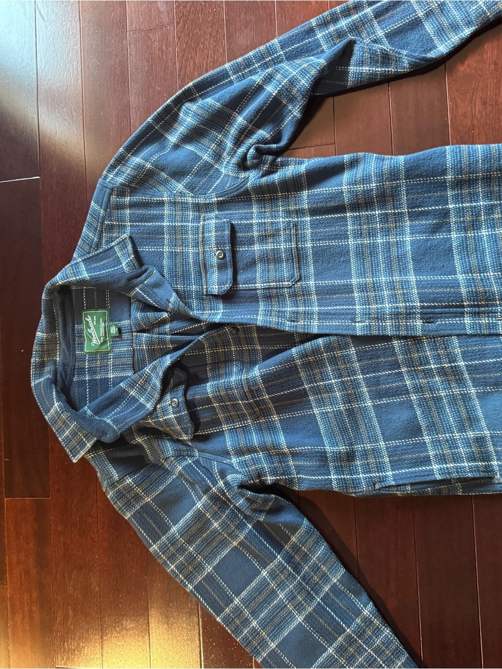Men’s Blue Plaid Shirt Jacket